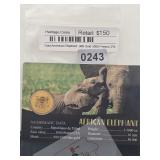 Chad 3000 Francs Elephant 1/1000 Gold $300