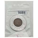 1938 Copper Wheat Cent Racine Show Medal $130