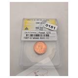1987-D MS66 RED COPPER LINCOLN CENT $70