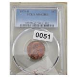 1975-D Lincoln Cent PCGS MS62RB Copper Penny$130