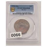 1954-Mo Mexico 20 Centavos PCGS MS65RB $185