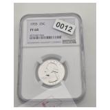 1955 25C Quarter PF 68 NGC Graded Coin