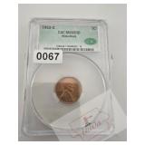 1952-S CAC MS65RD Witter Brick Penny $55