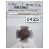 Western Roman Empire Gratian Copper Coin $270