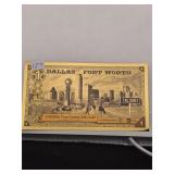 Dallas Fort Worth Texas Aurum Note $130