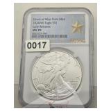 2024 (W) Silver Eagle NGC MS70 Early $240