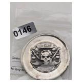 Hand Poured Mutiny Metals Silver Skull $900