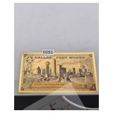 Dallas Fort Worth Texas Aurum Note 2025 $130