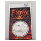 Rare Firefox Animal Art Silver Proof Coin $568