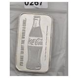 Coca-Cola 1 oz .999 Fine Silver Bar $240