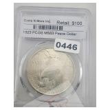 1923 PCGS MS63 Peace Silver Dollar $200