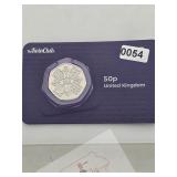 2022 United Kingdom 50p BU Coin Shield $130