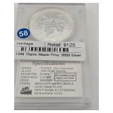 1998 Titanic Maple Privy .9999 Silver Coin $125
