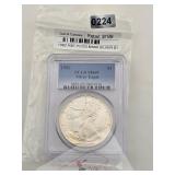 1992 PCGS MS69 Silver American Eagle $378