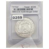 1885-O AU55 Silver Morgan Dollar $678