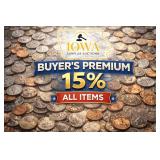 BUYER'S PREMIUM 15% ALL ITEMS