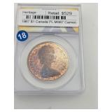 1967 $1 Canada PL MS67 Cameo SILVER GREYSHEET$450