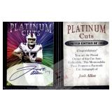 Josh Allen Platinum Cuts Facsimile Auto Card