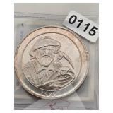 1986 Silver Prospector Round Coin $240
