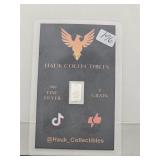 1 Grain Fine .999 Silver Bullion Bar $392