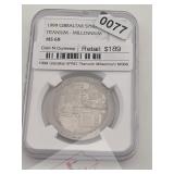 1999 Gibraltar 5PND Titanium Millennium MS68 $189