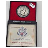 Washington Before Boston Pewter Medal $130