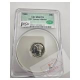 1943 Mercury Dime, MS67FB, CAC $795
