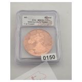 ND ICG-MS70 Walking Liberty 1 oz Copper Round $235