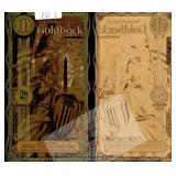 1 Washington DC 1/1000 Goldback 24K Gold Note