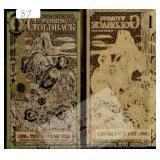 2024 Wyoming 1 Goldback 1/1000 oz 24K Gold Note