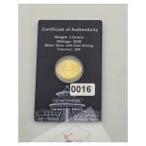 Chinese Temple 3g Silver Gilded Coin $130