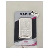 Nadir Metal Refinery 1oz Silver Bar $250