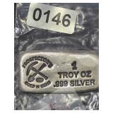 Prospectors 1 Troy Oz .999 Silver Bar $240