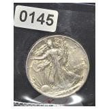 1945 Walking Liberty Silver Half Dollar $130