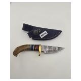 Damascus Steel Fixed Blade Knife With...