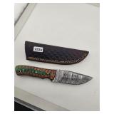 Custom Damascus Steel Hunting Knife with...
