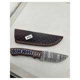 Damascus Steel Fixed Blade Knife With...