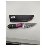 Damascus Steel Fixed Blade Knife With...