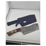 Damascus Steel Meat Cleaver Knife With...