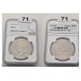 1972-D Eisenhower Ike Dollar NGC MS66 Coin