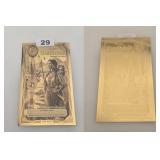 Idaho 1/2 Goldback 24K Gold 1/2000th Troy Oz