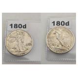 1942-D Walking Liberty Silver Half Dollar Coin