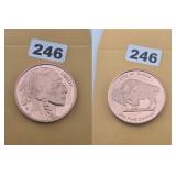 Buffalo Indian Head .999 Fine Copper Round