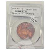 1964-Mo 20C PCGS MS65RB Mexican Coin $95