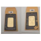Royal Canadian Mint 1 oz .9999 Fine Gold Bar