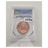 1954-Mo PCGS MS65RB Mexico 20 Centavos Coin