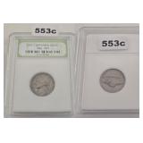 1959 INB GRADED EARLY JEFFERSON NICKEL COIN