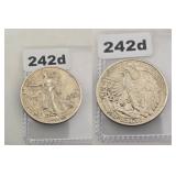 1943 Walking Liberty Silver Half Dollar Coin