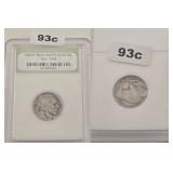 INB GRADED RARE INDIAN HEAD BUFFALO NICKELINB...