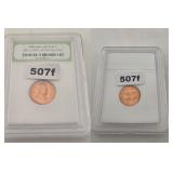 1960 LINCOLN CENT COPPER BU SLABBED INB 1c
